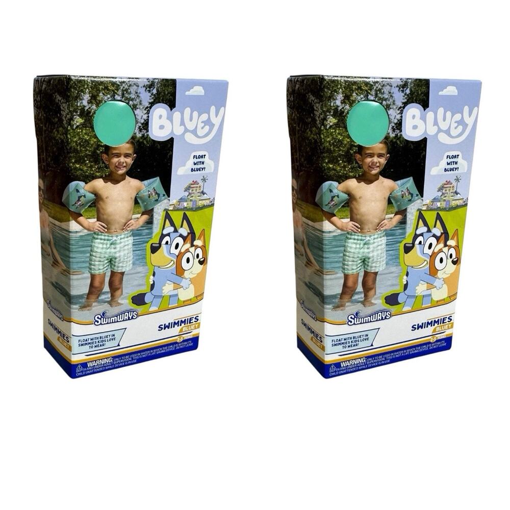 SwimWays Bluey Swimmies Unisex Arm Floaties for Kids Age 3 to 5 New Lot of 2